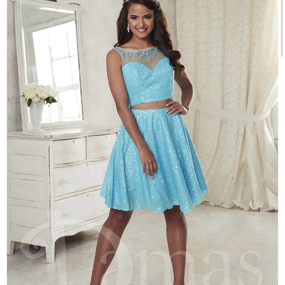 Sparkling Blue Two-Piece Dress